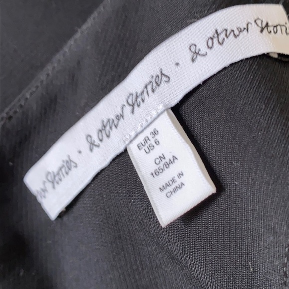 & Other Stories Blouse LS Size 6 Black - Picture 6 of 6